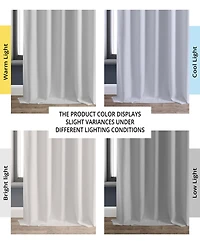 Half Price Drapes Mission White Faux Linen Hotel Blackout Curtain