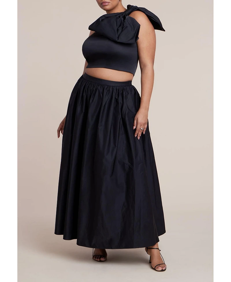 Eloquii Women's Taffeta Full Maxi Skirt