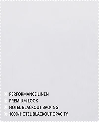 Half Price Drapes White Performance Linen Hotel Blackout Curtain