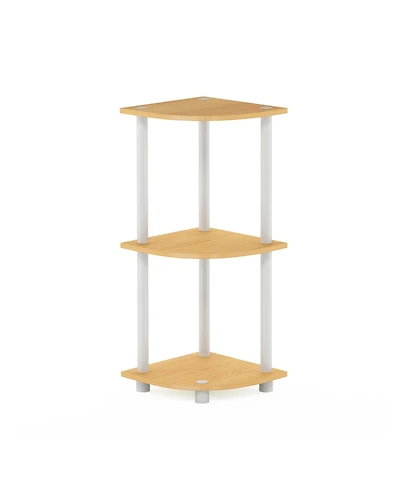 Homlux 3 Tier Decorative Corner Bookshelf Display Rack