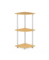 Homlux 3 Tier Decorative Corner Bookshelf Display Rack