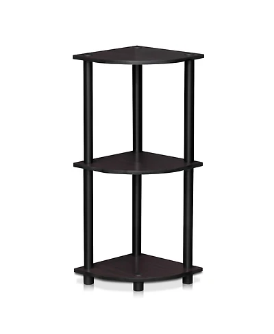 Homlux 3 Tier Decorative Corner Bookshelf Display Rack