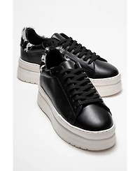 Forever & Always Shoes Women's Anabel Leather Platform Sneakers