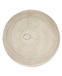 Storied Home 14" Paulownia Wood Carved Stool