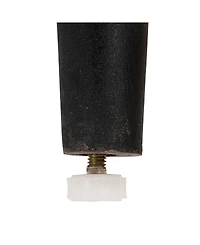 Storied Home 23" Wood Round Table with 2-Cane Shelves