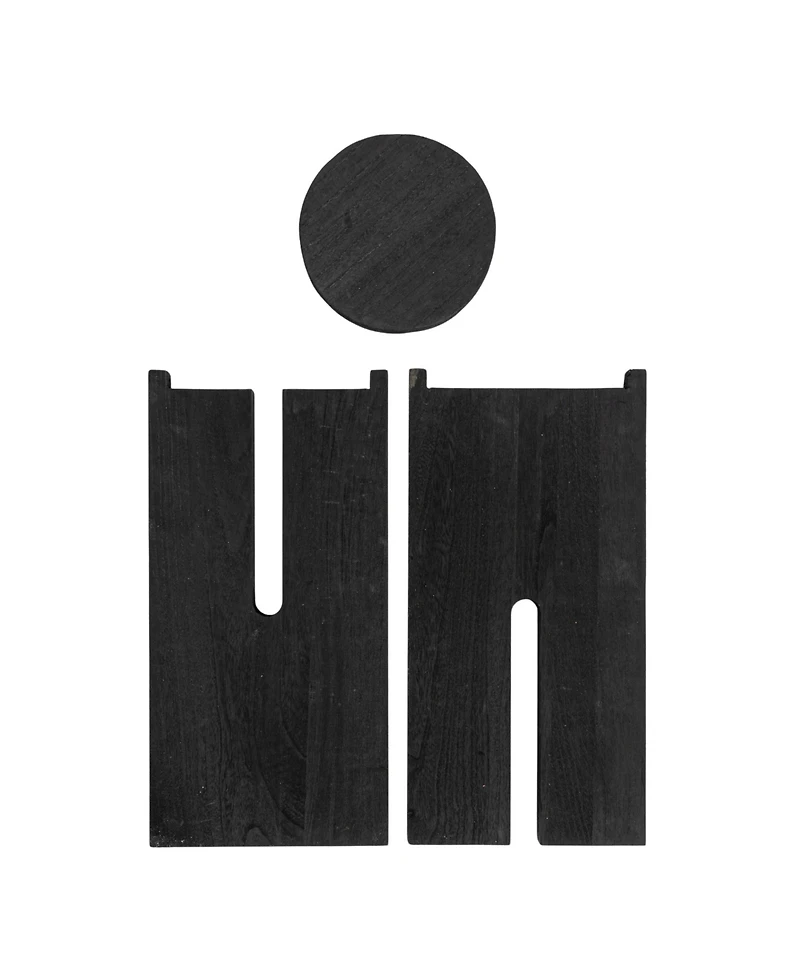 Storied Home 13" Paulownia Wood Round Accent Table