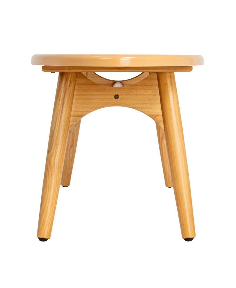 Storied Home 47" Wood Striped Surfboard Oval Coffee Table