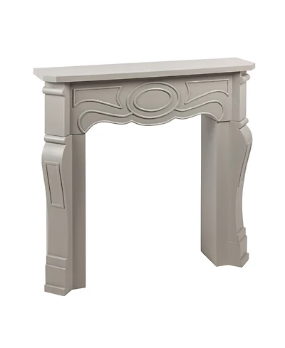 Storied Home 37" Wood Small Victorian Decorative Fireplace Mantel