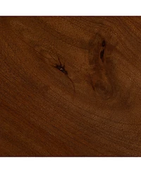 Storied Home 30" Mango Wood Round Bulbed Pedestal Coffee Table