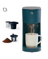 Willow Kitchen Compact Single Serve Coffee Maker - Compatible with K-Cup Pods Ground