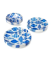 Certified International Fish Tale 12-Piece Dinnerware Set, Service for 4
