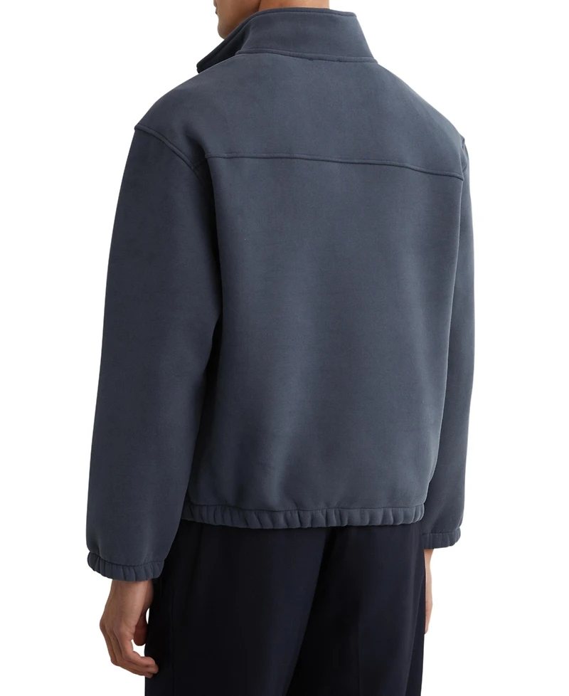 Reiss Men's Cotton-Blend Half-Zip Sweatshirt