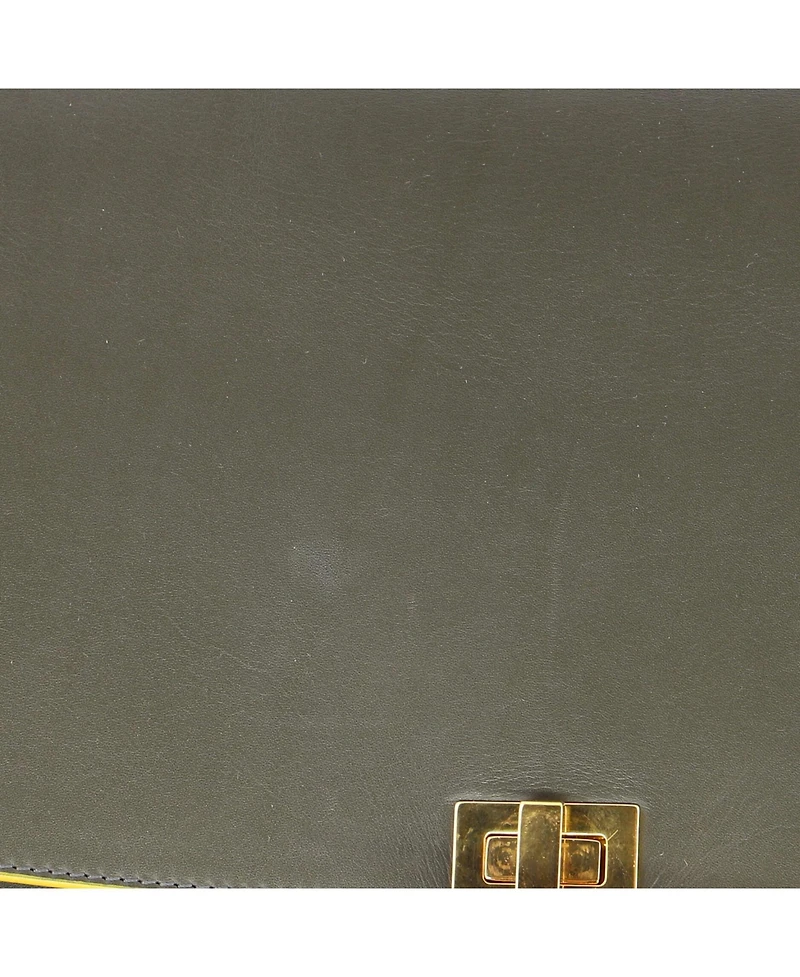 Pre-Owned Celine Small Bicolor Trapeze Bag Leather