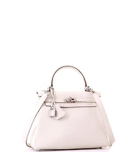 Pre-Owned HERMES Kelly Handbag Light Togo with Palladium Hardware