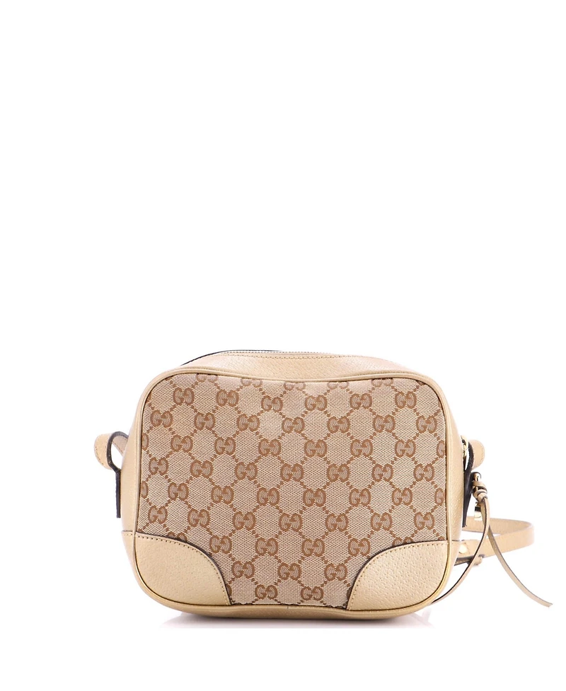 Pre-Owned Gucci Mini Bree Disco Crossbody Bag Gg Canvas with Leather