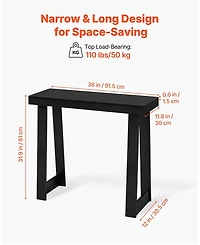 Gouun 36 Inch Console Table with Open Shelf for Hallway and Foyer