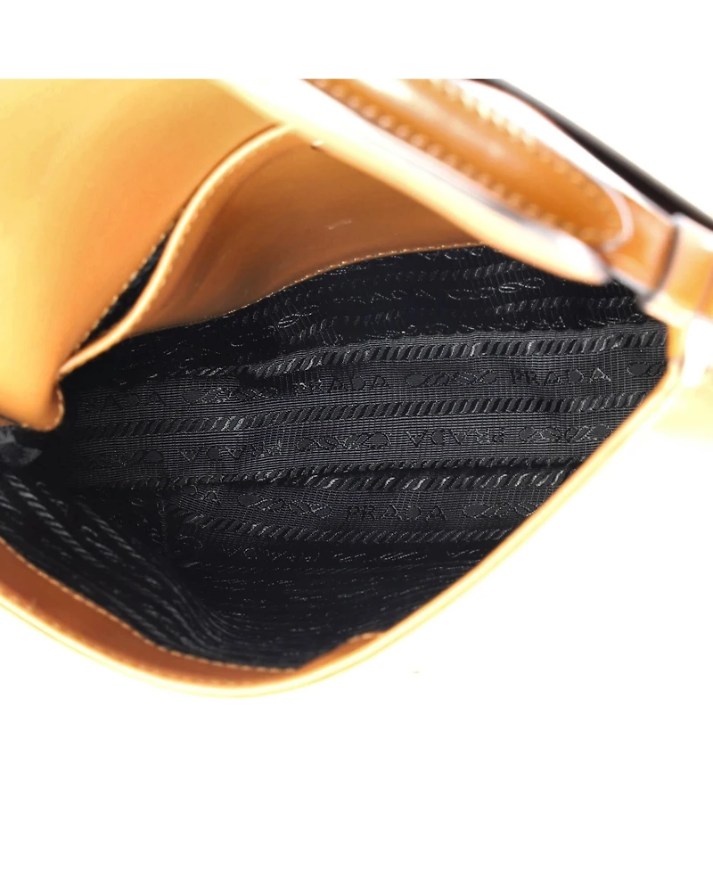 Pre-Owned Prada Large Cleo Flap Shoulder Bag Spazzolato Leather