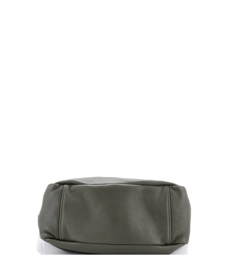 Pre-Owned Prada Large Zip Shoulder Bag Vitello Daino