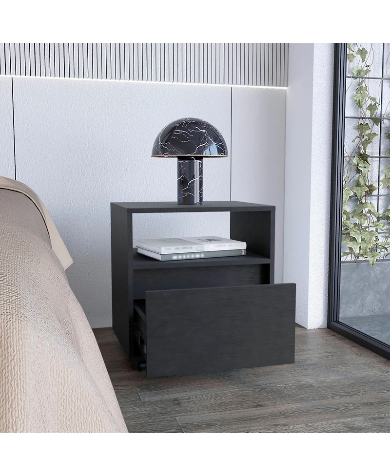 Flynama Durable Versatile Nightstand with Drawers Modern Bedroom Furniture Bedside End Table