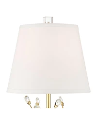 Vienna Full Spectrum Moritz 21 1/2" High Branch Small Traditional Accent Table Lamp Metal Crystal Single Living Room