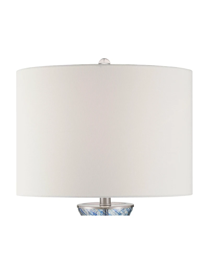 360 Lighting Electra 27 3/4" Tall Modern 3-Way Table Lamp Finish Art Glass Single Shade Living Room Bedroom Bedside House