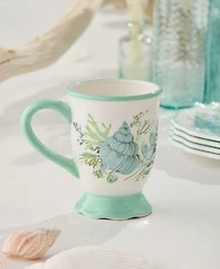 Certified International Sea Glass Ceramic Mugs, Set of 4