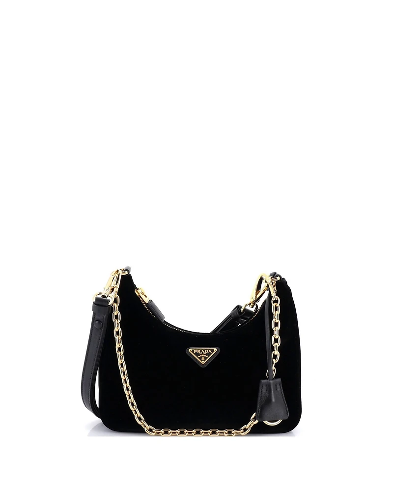 Pre-Owned Prada Mini Re-Edition Shoulder Bag Velvet