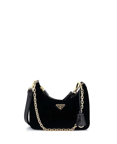 Pre-Owned Prada Mini Re-Edition Shoulder Bag Velvet