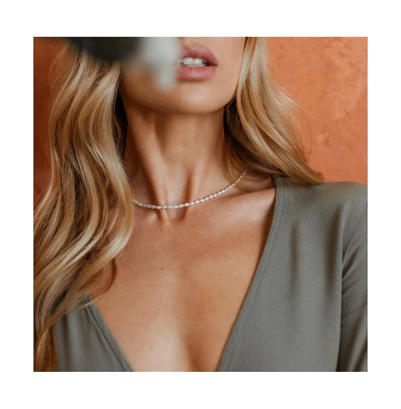 Mantra Intention Pearl Chain sterling silver