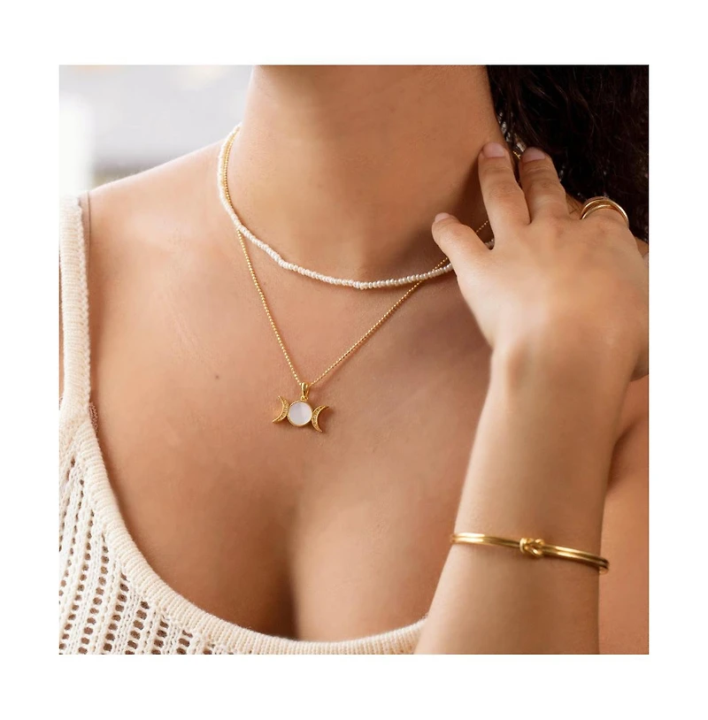 Mantra Little Things Pearl Chain sterling silver