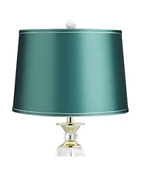 Vienna Full Spectrum " Tall Urn Traditional Glam End Table Lamp Clear Crystal Single Shade Living Room Bedroom Bedside