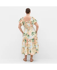 City Chic Women's Laurena Sardinia Print Maxi Dress