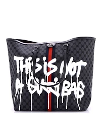 Pre-Owned Balenciaga Large x Gucci The Hacker Project Tote Graffiti Bb Canvas