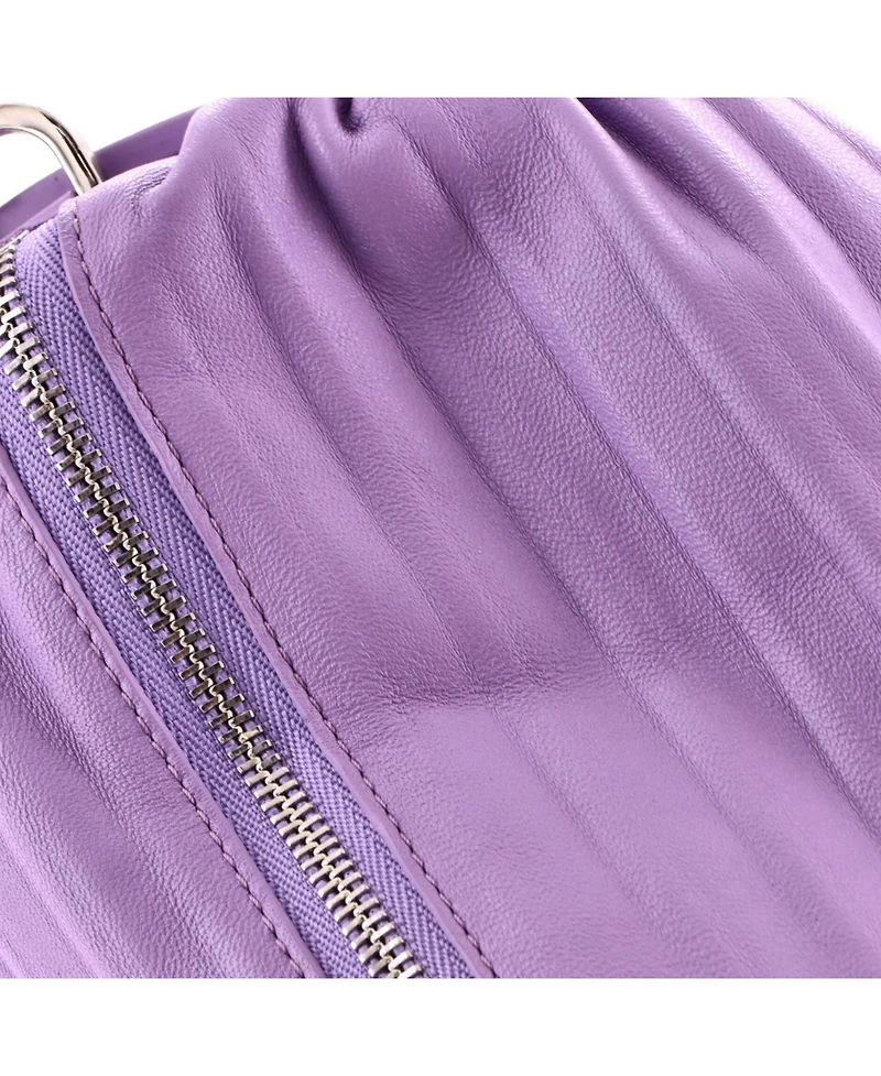 Pre-Owned Loewe Bracelet Pouch Shoulder Bag Pleated Leather