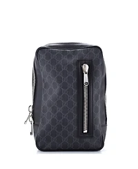 Pre-Owned Gucci Small Soft Zip Sling Bag Gg Coated Canvas