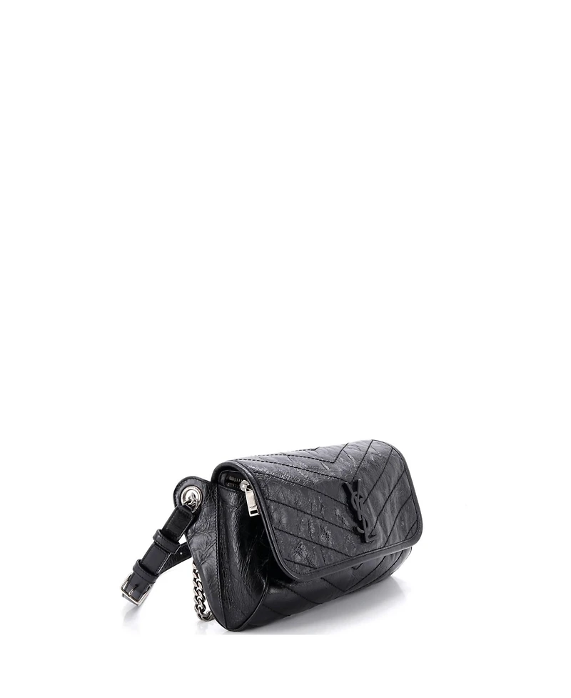 Pre-Owned Saint Laurent Niki Body Bag Matelasse Chevron Leather