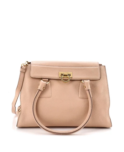 Pre-Owned Salvatore Ferragamo Medium Lotty Satchel Leather