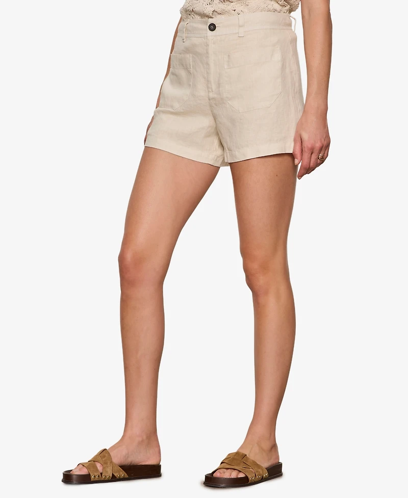 Sanctuary Women's Linen Pull-On Marine Shorts