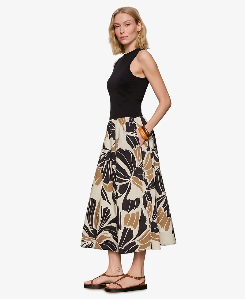 Sanctuary Women's Sleeveless Crewneck Midi Dress