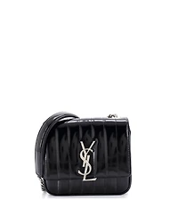 Pre-Owned Saint Laurent Small Vicky Crossbody Bag Vertical Quilted Patent