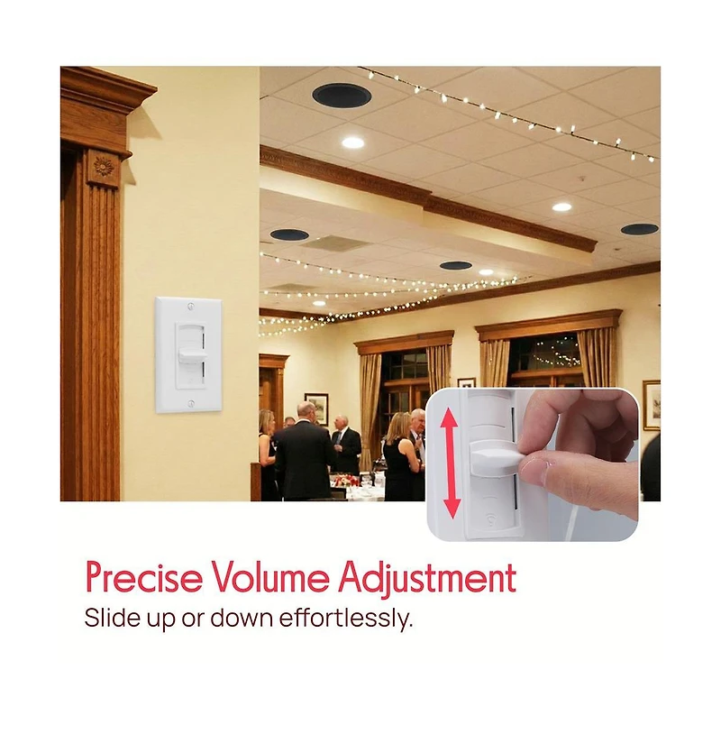 Pyle Dual-Channel Passive Volume Controller for Home Audio with Easy Connectivity, Compatible with All Speakers and Devices