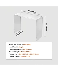 Gouun Acrylic Console Table with Open Design for Foyer and Living Room