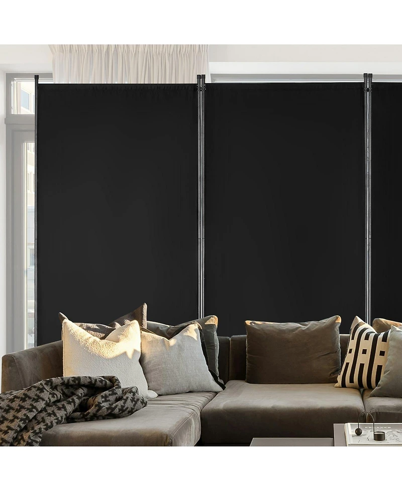 Gouun 3-Panel Freestanding Fabric Folding Privacy Screen