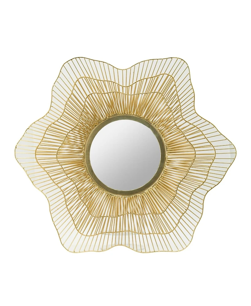 Busdays D27x2.4" Metal Mirror, Wall Mounted Mirror Home Decor for Bathroom Living Room