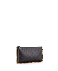 Pre-Owned Gucci Chain Wristlet Wallet Guccissima Leather