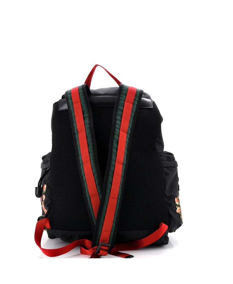 Pre-Owned Gucci Techpack Backpack Embroidered Techno Canvas
