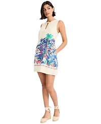 Maggy London Women's Sleeveless Front-Tie Mini Dress