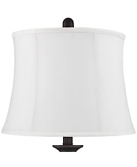 Regency Hill Ben Rustic Farmhouse Table Lamps 25" High Set of 2 Bronze Metal Drum Shade for Bedroom Living Room Bedside Nightstand