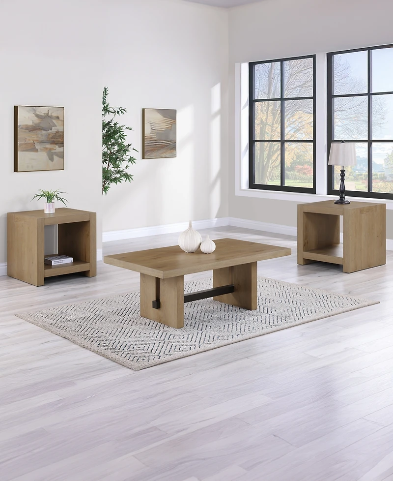 Axel 48" Acacia Veneer Rectangle Coffee Table