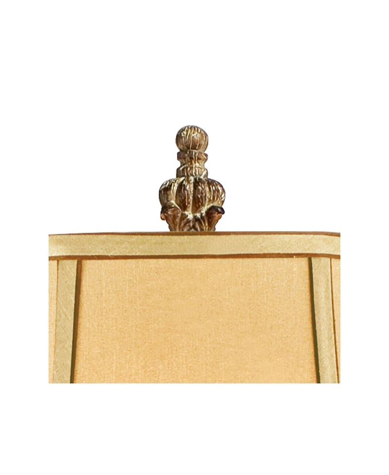 Regency Hill French Traditional 62" Tall Standing Floor Lamps Set of 2 Lights Candlestick Faux Wood Finish Living Room